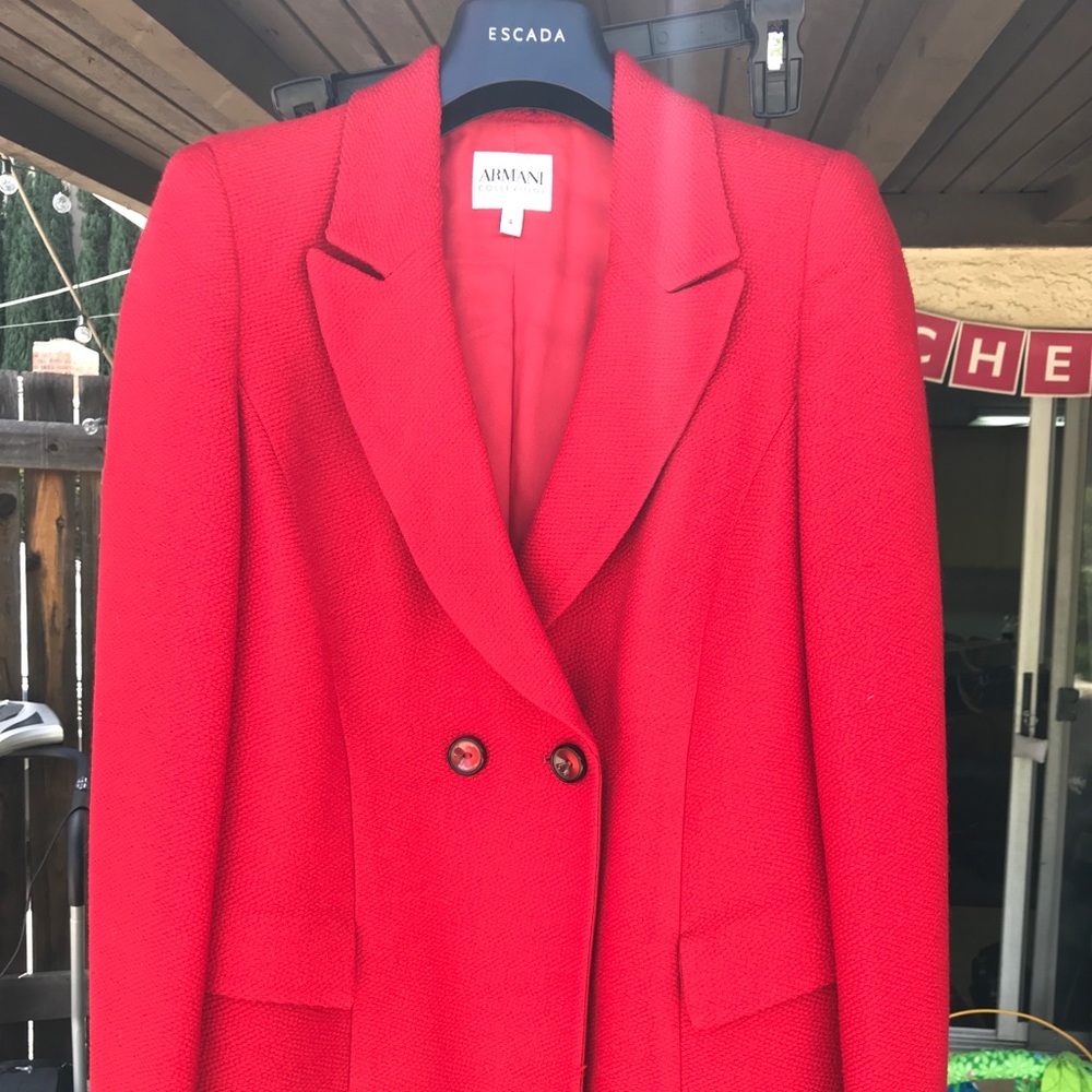Armani Collezioni Red Jacket size 4